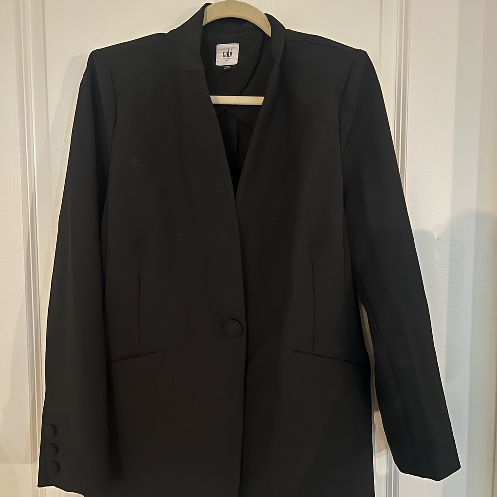 Cabi Black Blazer Jacket Women’s Size 10 Career Workwear Longline